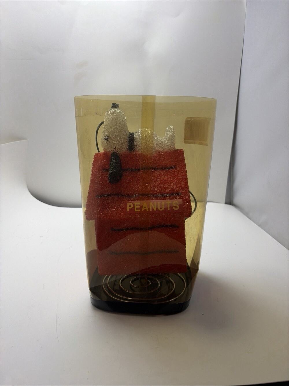 Vintage Peanuts EVA Popcorn Lamp Snoopy on Doghouse Night Light, Tested Working